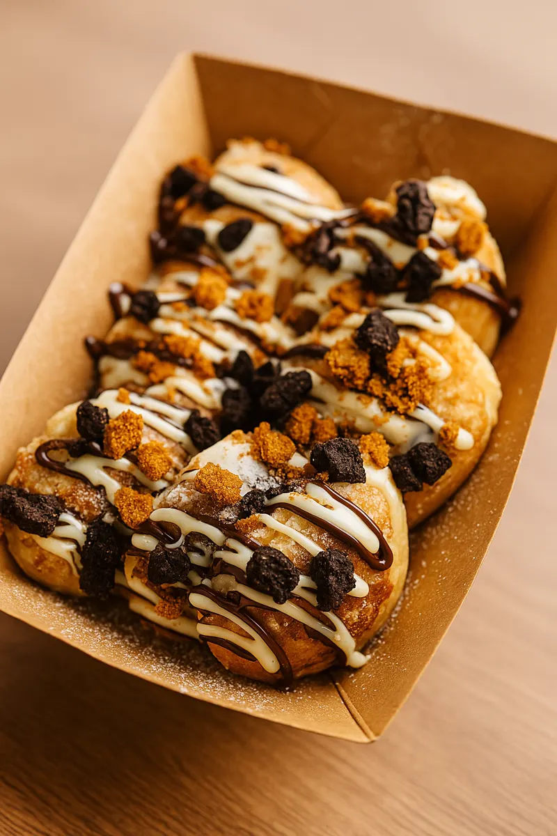 Mini Dutch pancakes with toppings