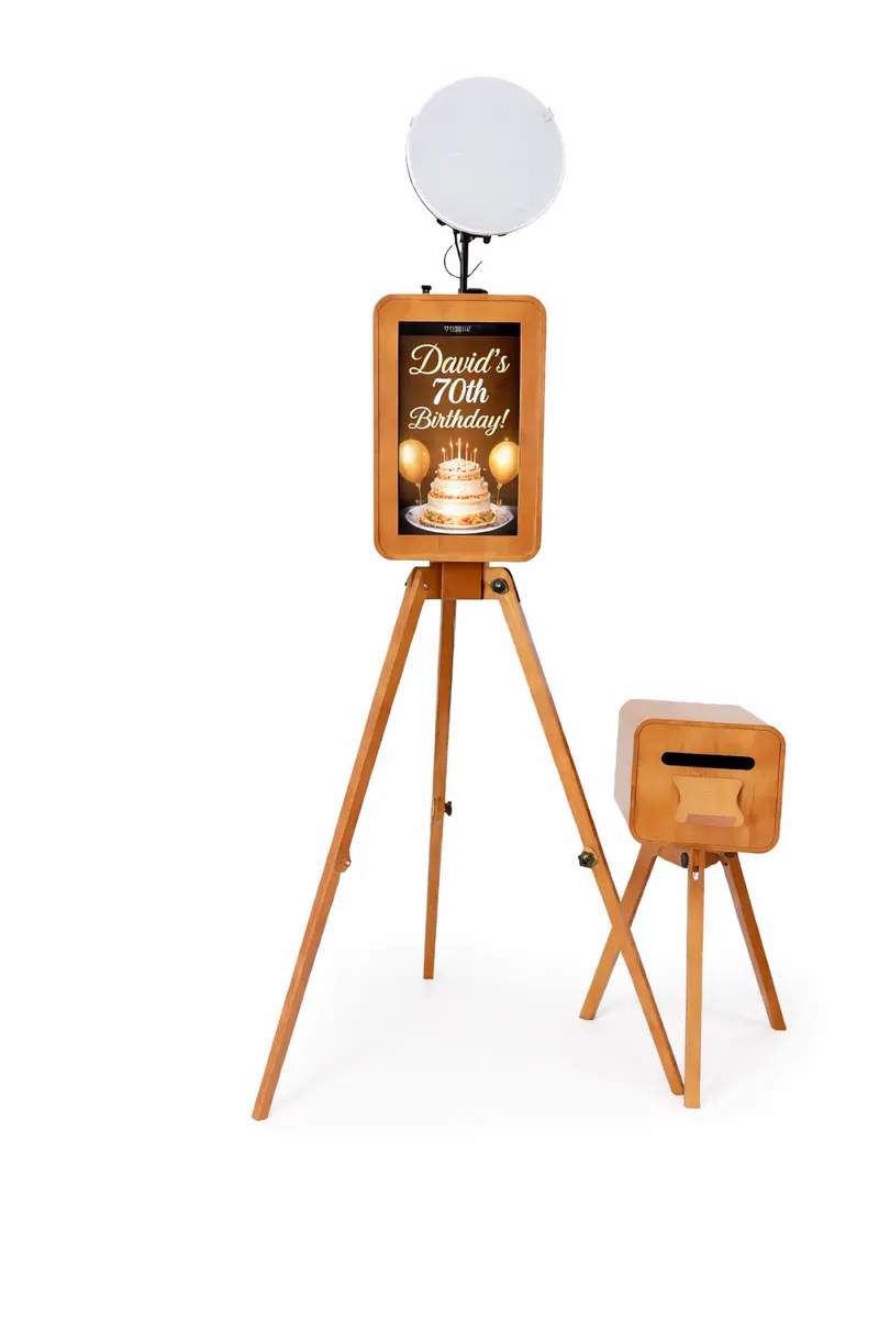 Vintage wooden photobooth